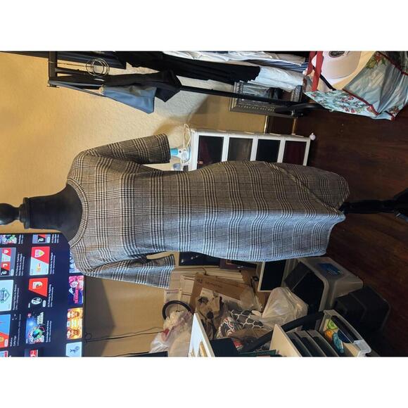 Iris Other - IRIS XL Black & White Plaid Patterned Dress